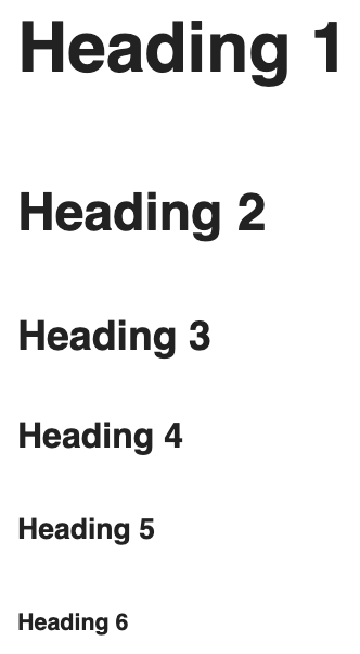 Headings