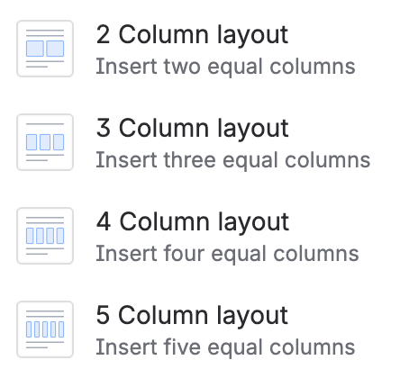 Layouts