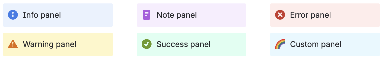 Panels